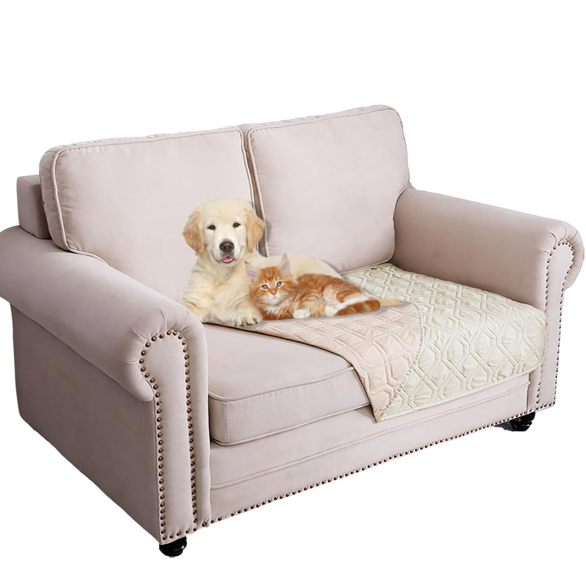 Ameritex Waterproof Dog Bed Blankets Cover for Bed Couch Sofa Reversible