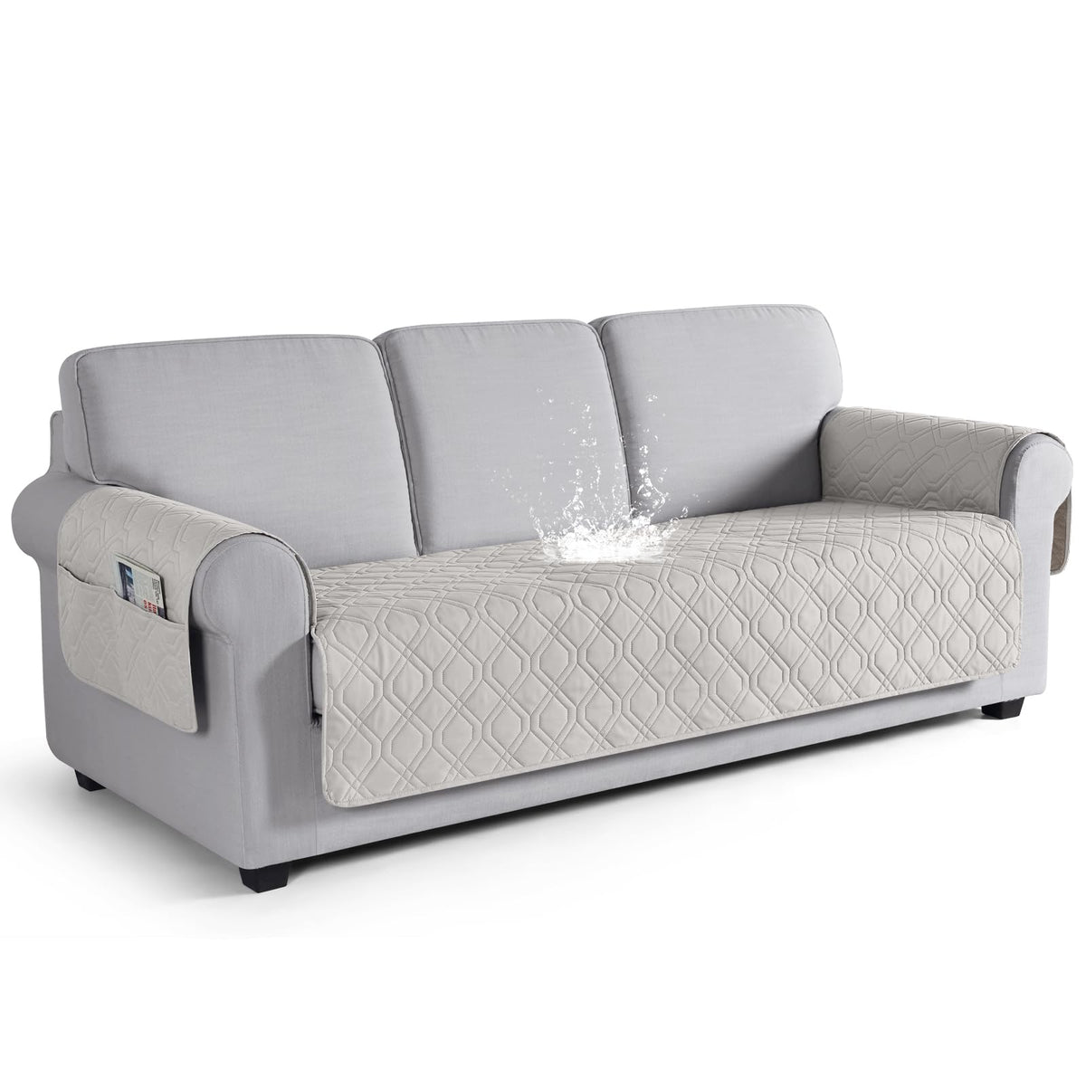 VANSOFY Waterproof Couch Cover for Pets, Dark Gray, 67.3"
