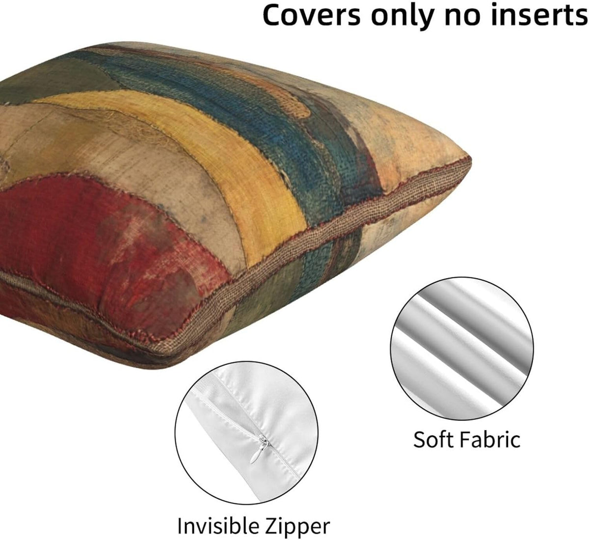 Landscape Throw Pillow Covers 18x18 Inch Set of 2 Western Decorative Cushion Cases for Couch Living Room Bedroom
