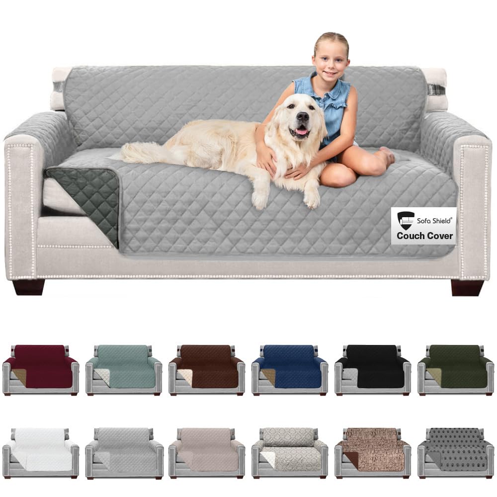 Sofa Shield® Couch Sofa Slip Cover for Dogs with Strap, Navy Sand
