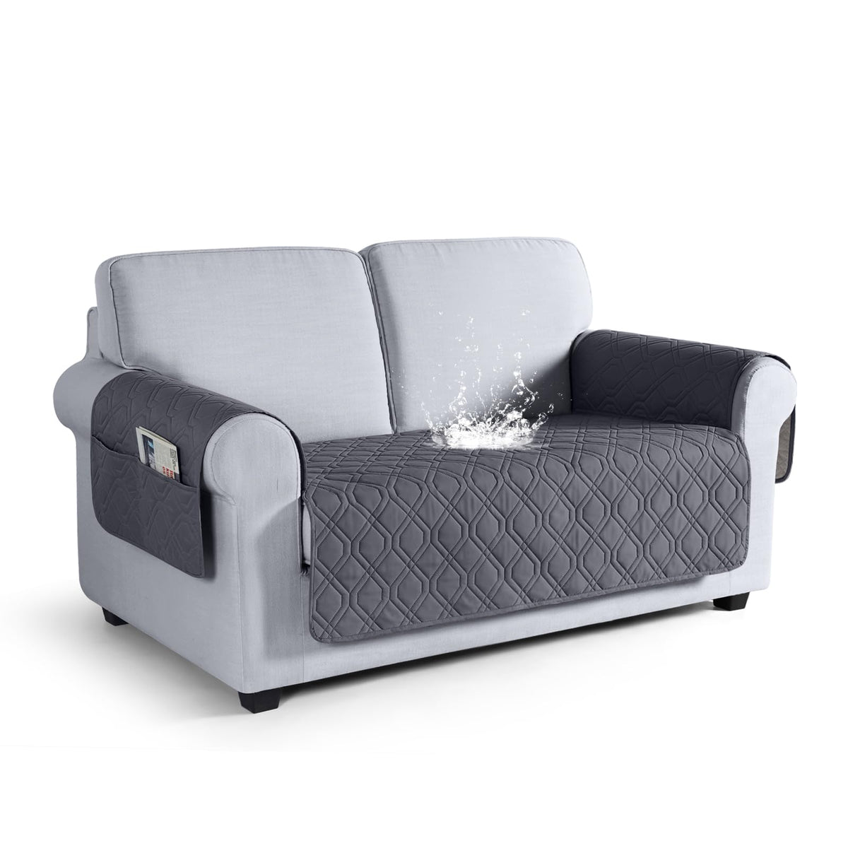 VANSOFY Waterproof Couch Cover for Pets, Dark Gray, 67.3"