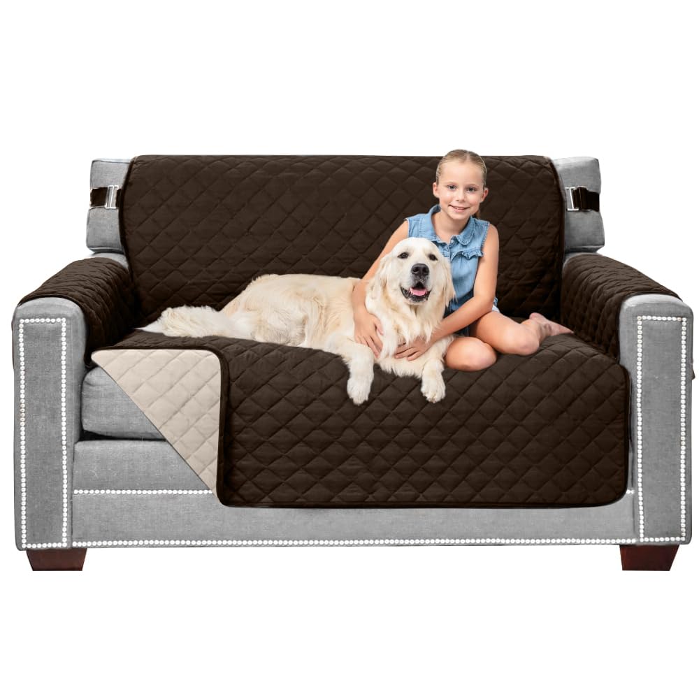 Sofa Shield® Couch Sofa Slip Cover for Dogs with Strap, Navy Sand