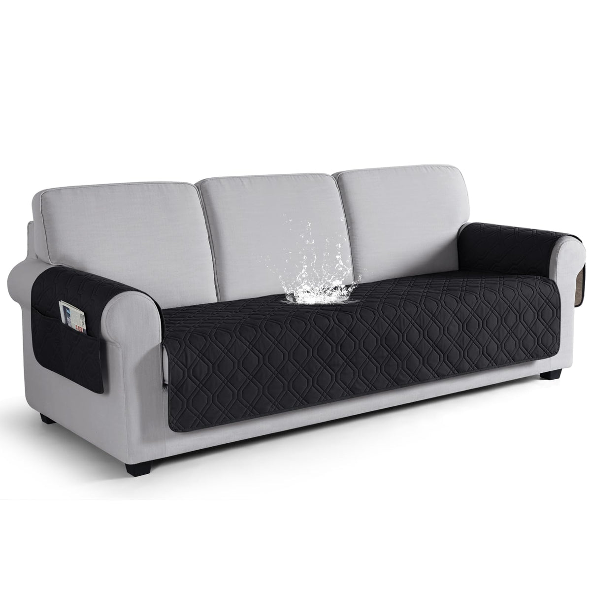 VANSOFY Waterproof Couch Cover for Pets, Dark Gray, 67.3"
