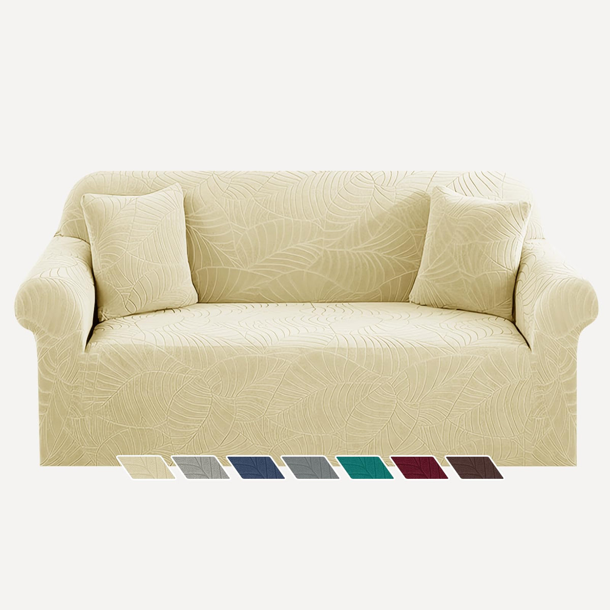 YEMYHOM Couch Cover Latest Jacquard Design High Stretch Sofa Covers for 3 Cushion Couch, Pet Dog Cat Proof Slipcover Non Slip Magic Elastic Furniture Protector (Sofa, Light Gray)