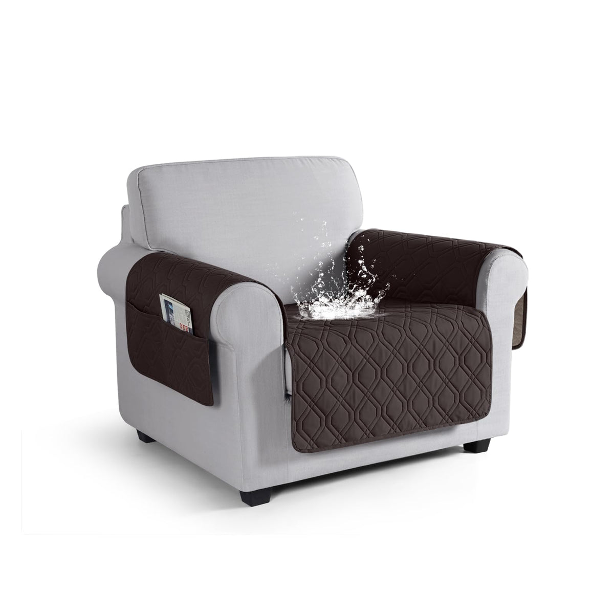 VANSOFY Waterproof Couch Cover for Pets, Dark Gray, 67.3"