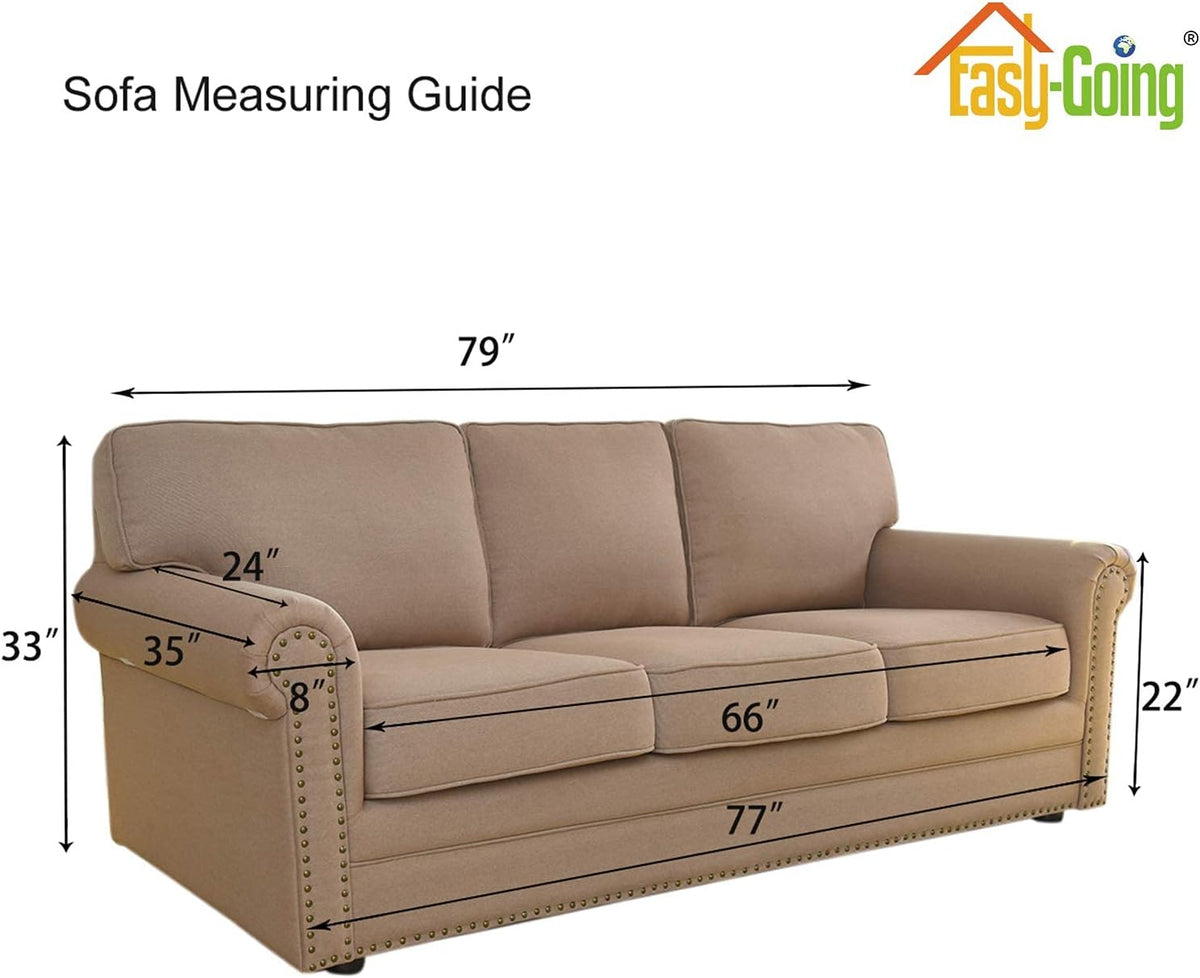 Easy-Going Stretch Couch Covers for Sofa Washable Large Dark Gray