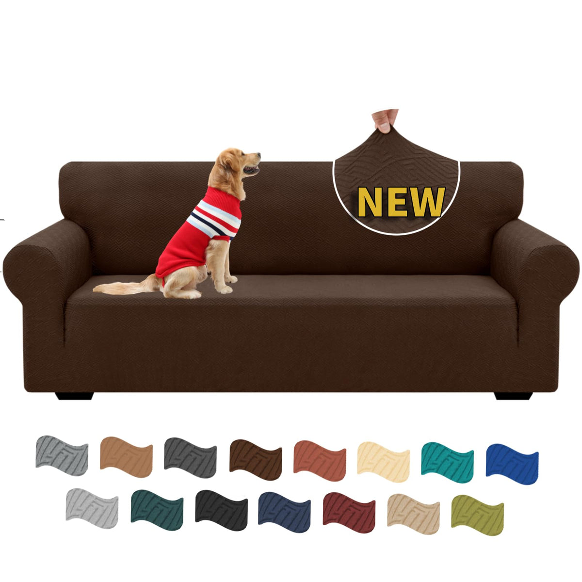 XINEAGE Stretch Jacquard Sofa Cover, Non Slip Sofa Slipcover for Dog