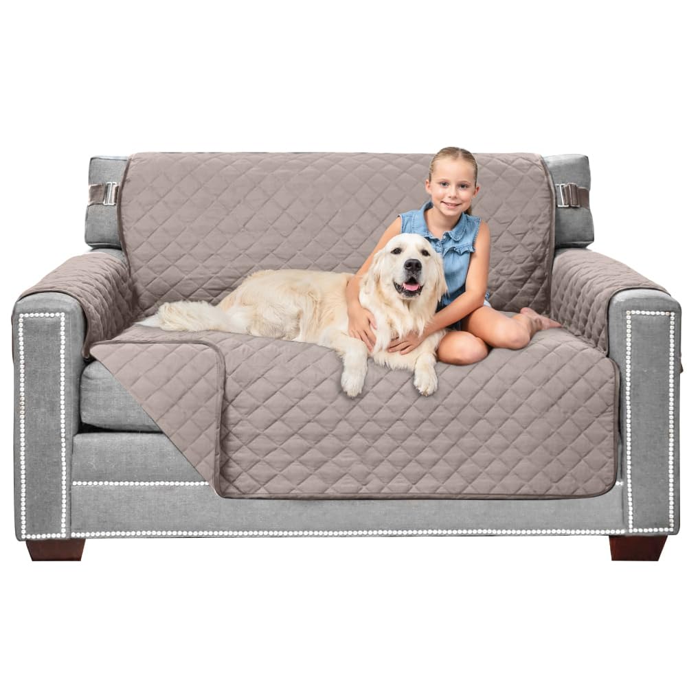 Sofa Shield® Couch Sofa Slip Cover for Dogs with Strap, Navy Sand