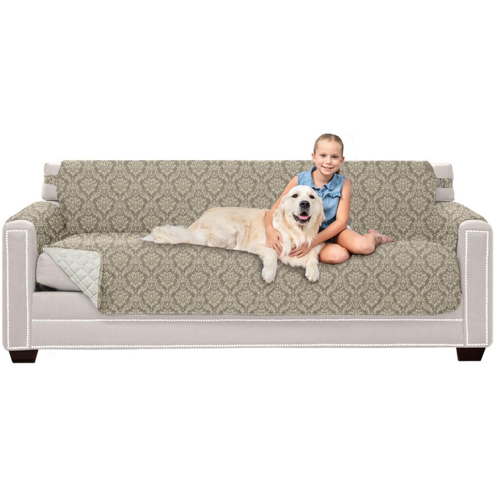 Sofa Shield® Couch Sofa Slip Cover for Dogs with Strap, Navy Sand