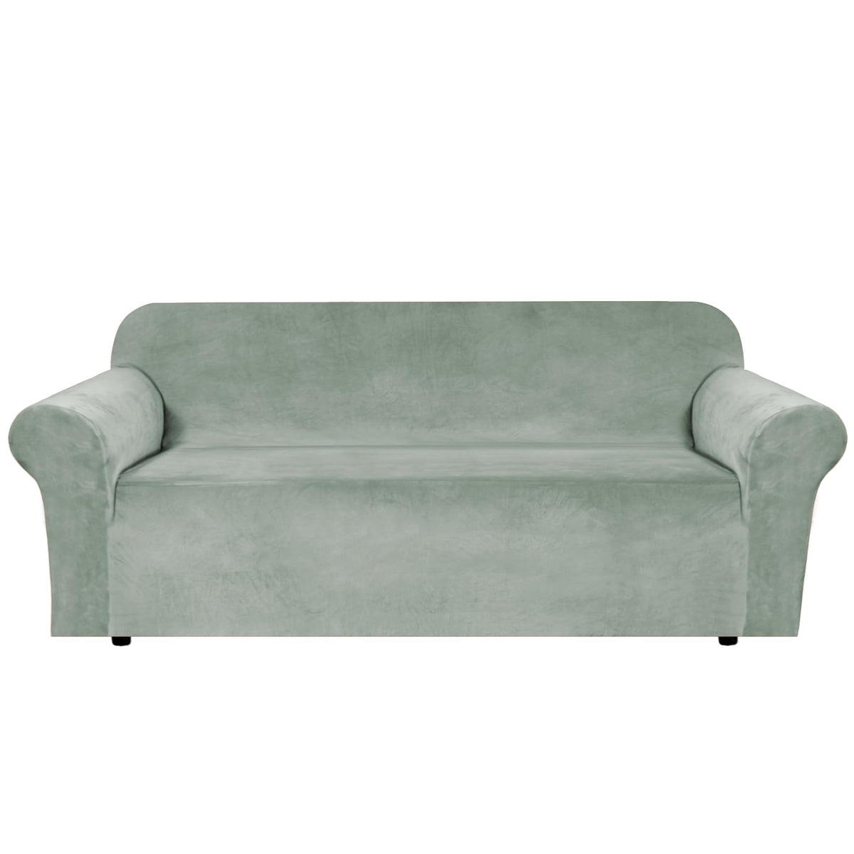 H.VERSAILTEX 1 Peice Stretch Velvet Sofa Covers for 3 Cushion Couch Covers Sofa Slipcovers Furniture Protector Soft, Crafted from Thick Comfy Rich Velour (Sofa 72"-90", Oatmeal)