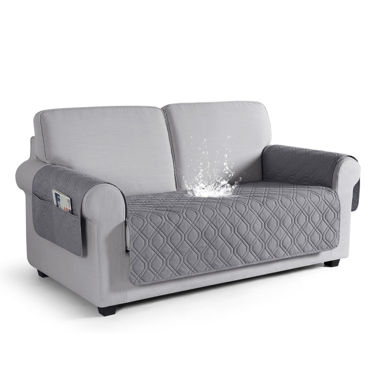 VANSOFY Waterproof Couch Cover for Pets, Dark Gray, 67.3"