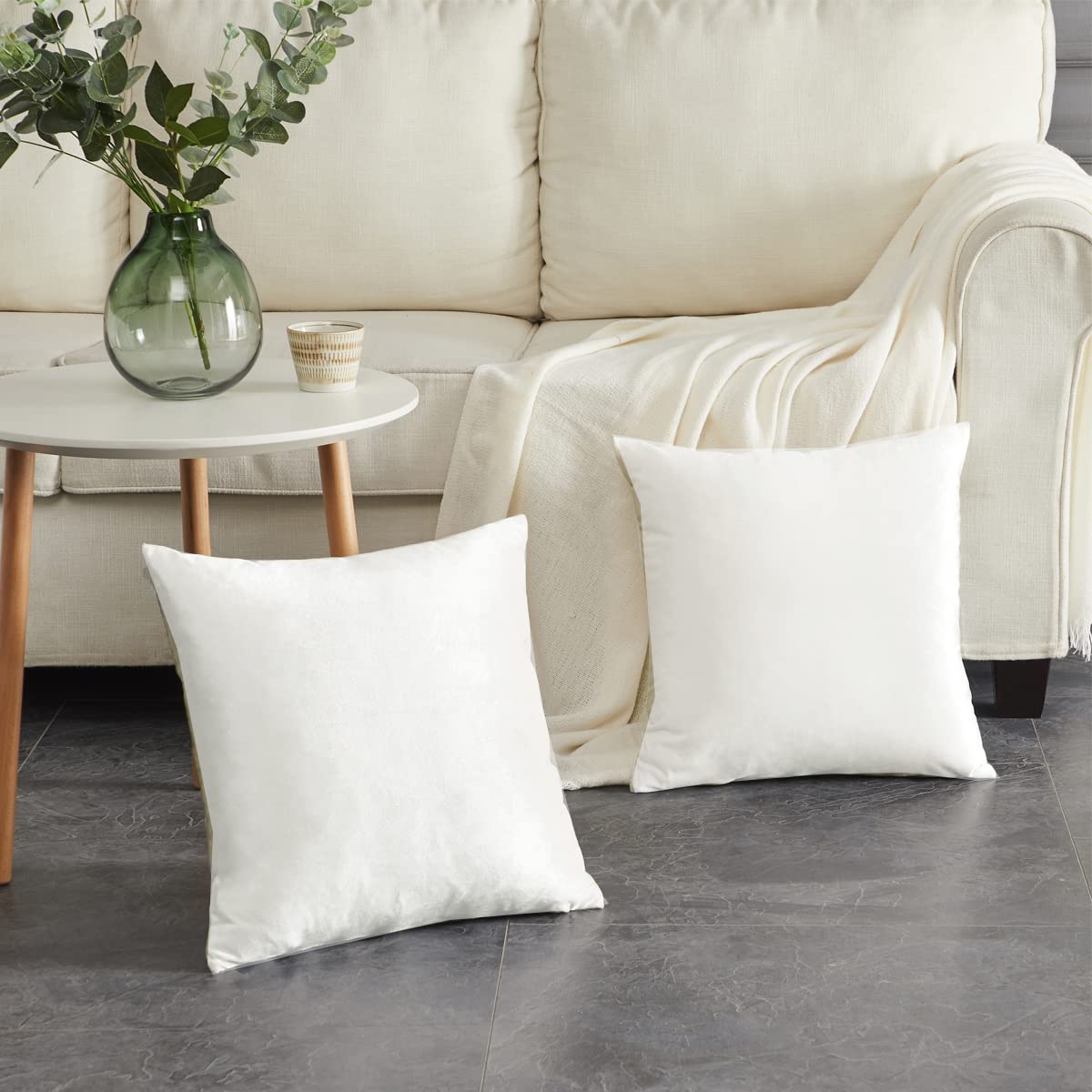 GIGIZAZA Gold Velvet Pillow Covers 18x18 Decorative Pillows Pack of 2