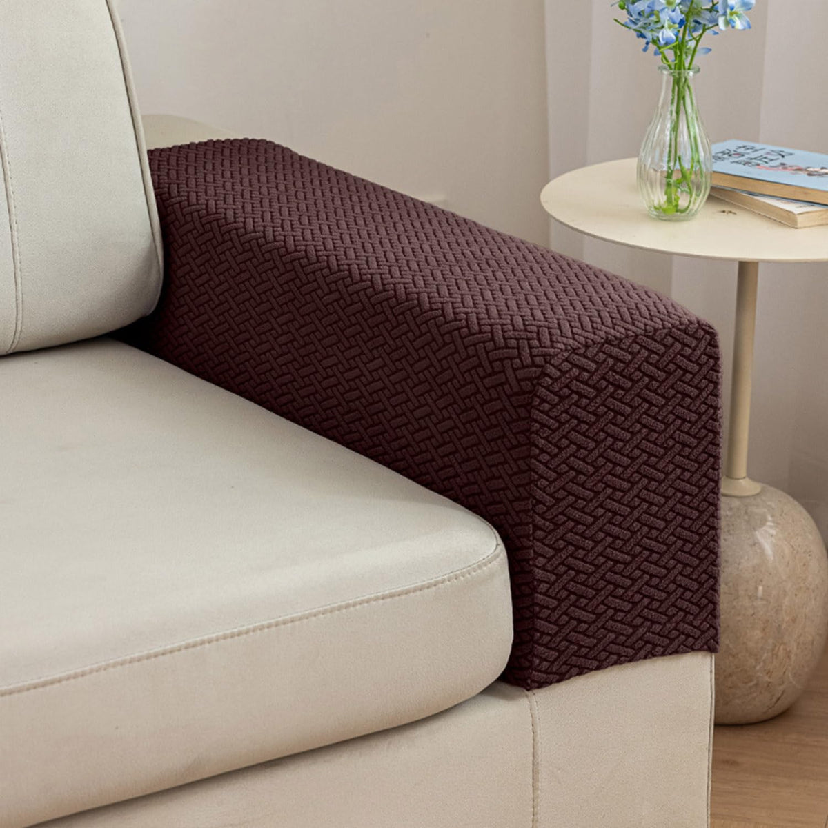 Sofa Covers Couch Covers for Sofa Pet Friendly Couch Cushion Covers Universal Sofa Covers Washable Stretch Slipcovers for Sectional Sofa (Texture Light Gray,Large Single Seat Cover)