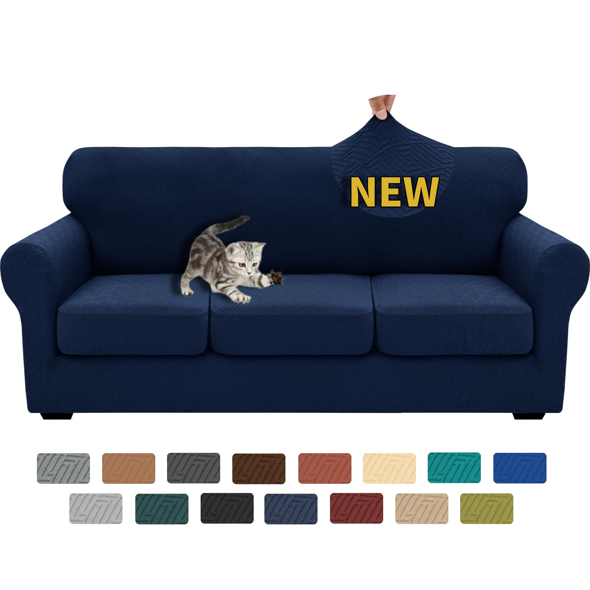 XINEAGE 4-Piece Stretch Sofa Cover, Washable Couch Covers for Dog