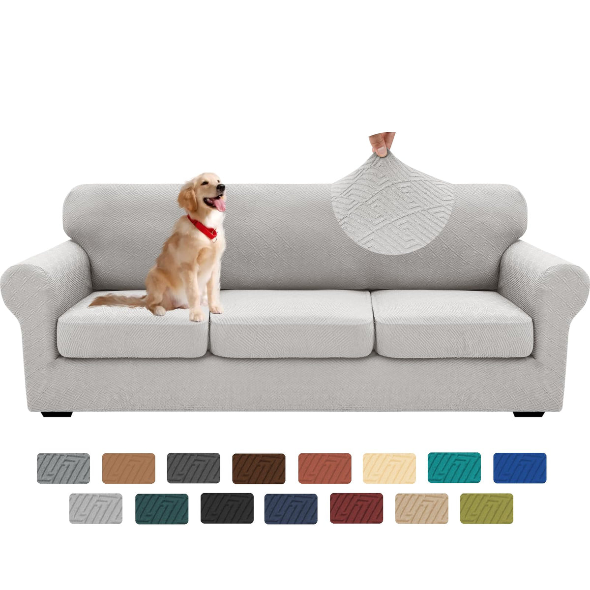 XINEAGE 4-Piece Stretch Sofa Cover, Washable Couch Covers for Dog
