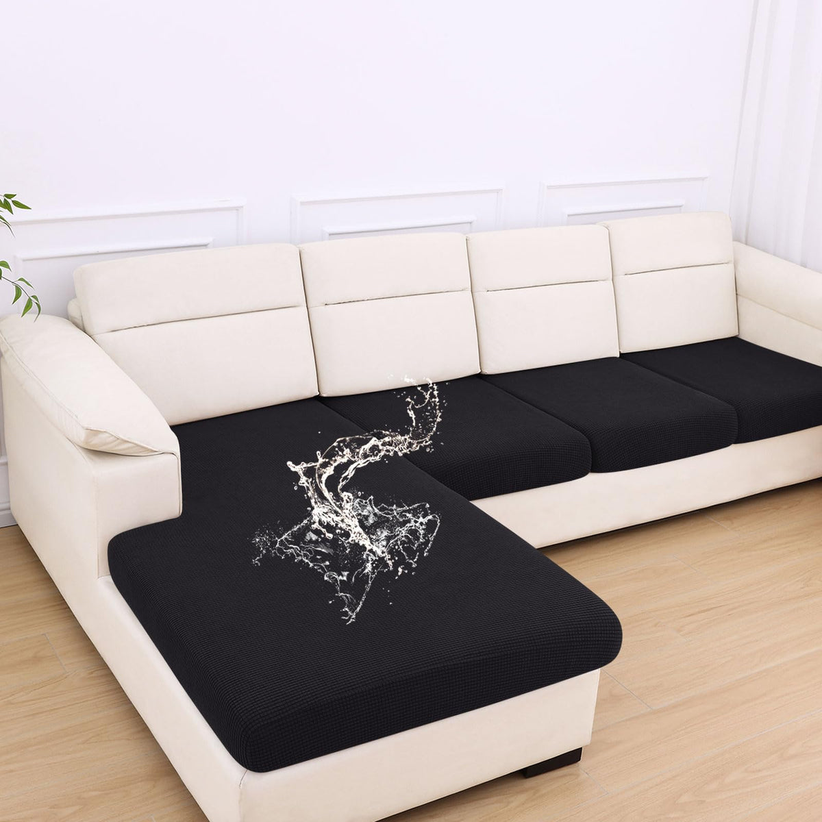 hyha Waterproof Couch Cushion Covers for Pets, Non Slip Sofa Seat Cover