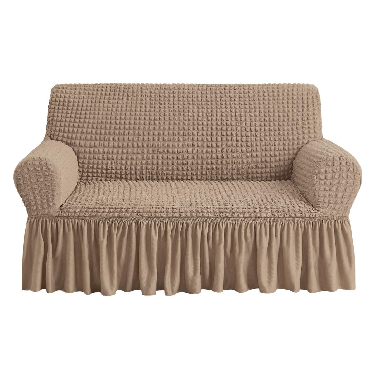 NICEEC Sofa Covers Beige Couch Cover Stretch Sofa Slipcovers with Skirt