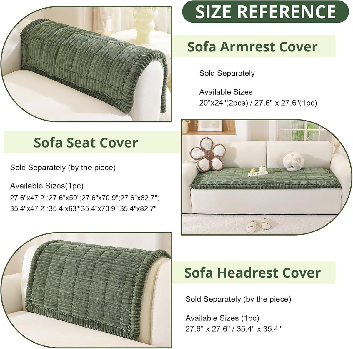 OstepDecor Couch Cover for Dogs, Washable Non Slip Sofa Cover for Pets