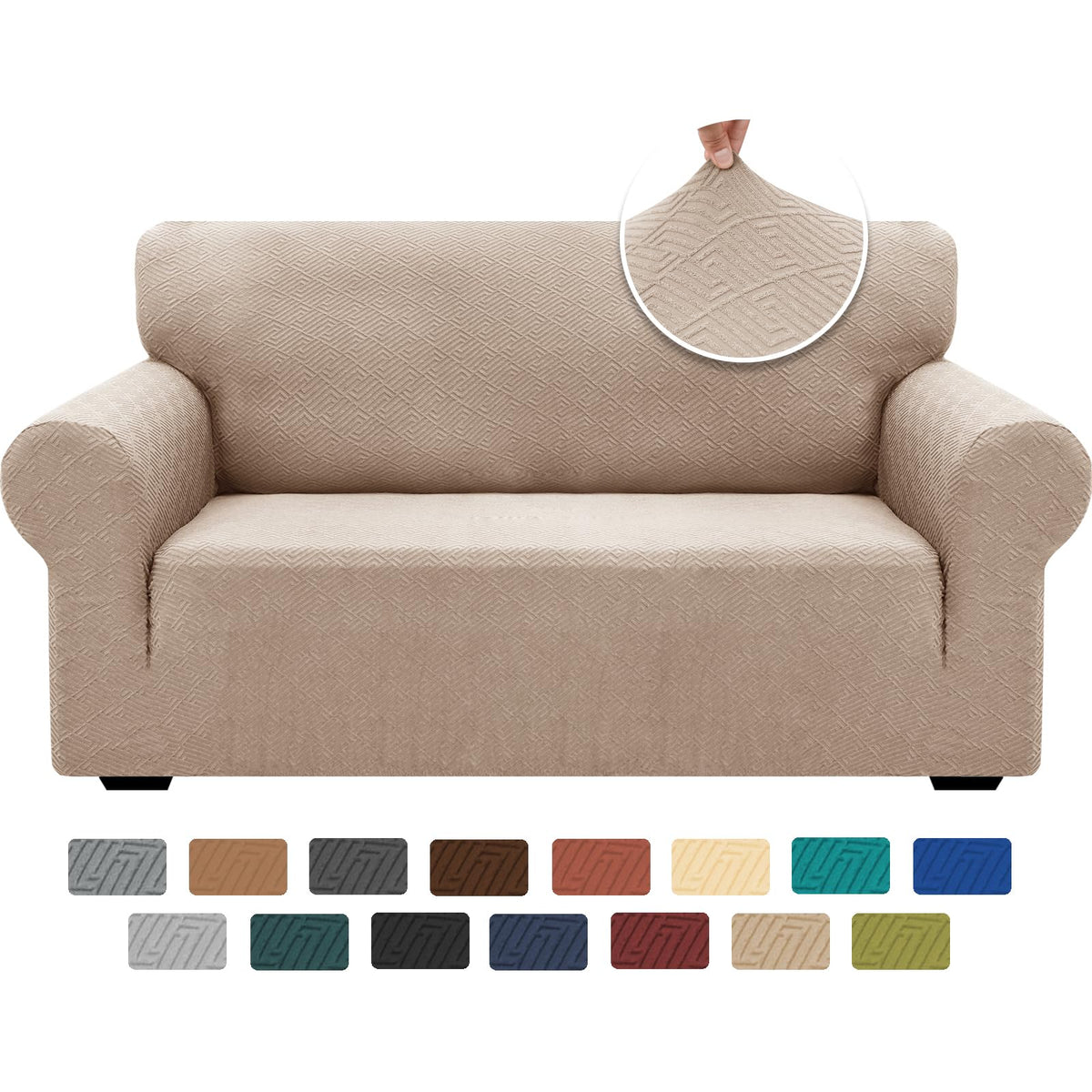 XINEAGE Stretch Jacquard Sofa Cover, Non Slip Sofa Slipcover for Dog