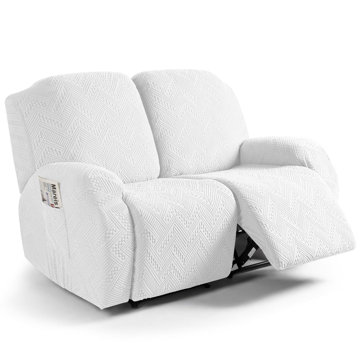 Ruaozz Recliner Couch Covers, Soft Stretch Sofa Slipcover, Chocolate