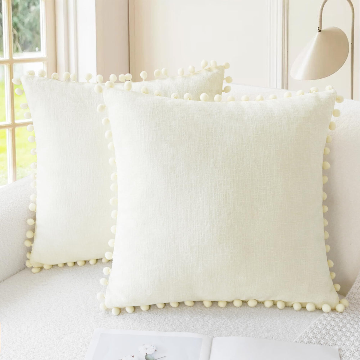 CaliTime Decorative Couch Throw Pillow Covers 20 X 12 Inches Apricot Brown