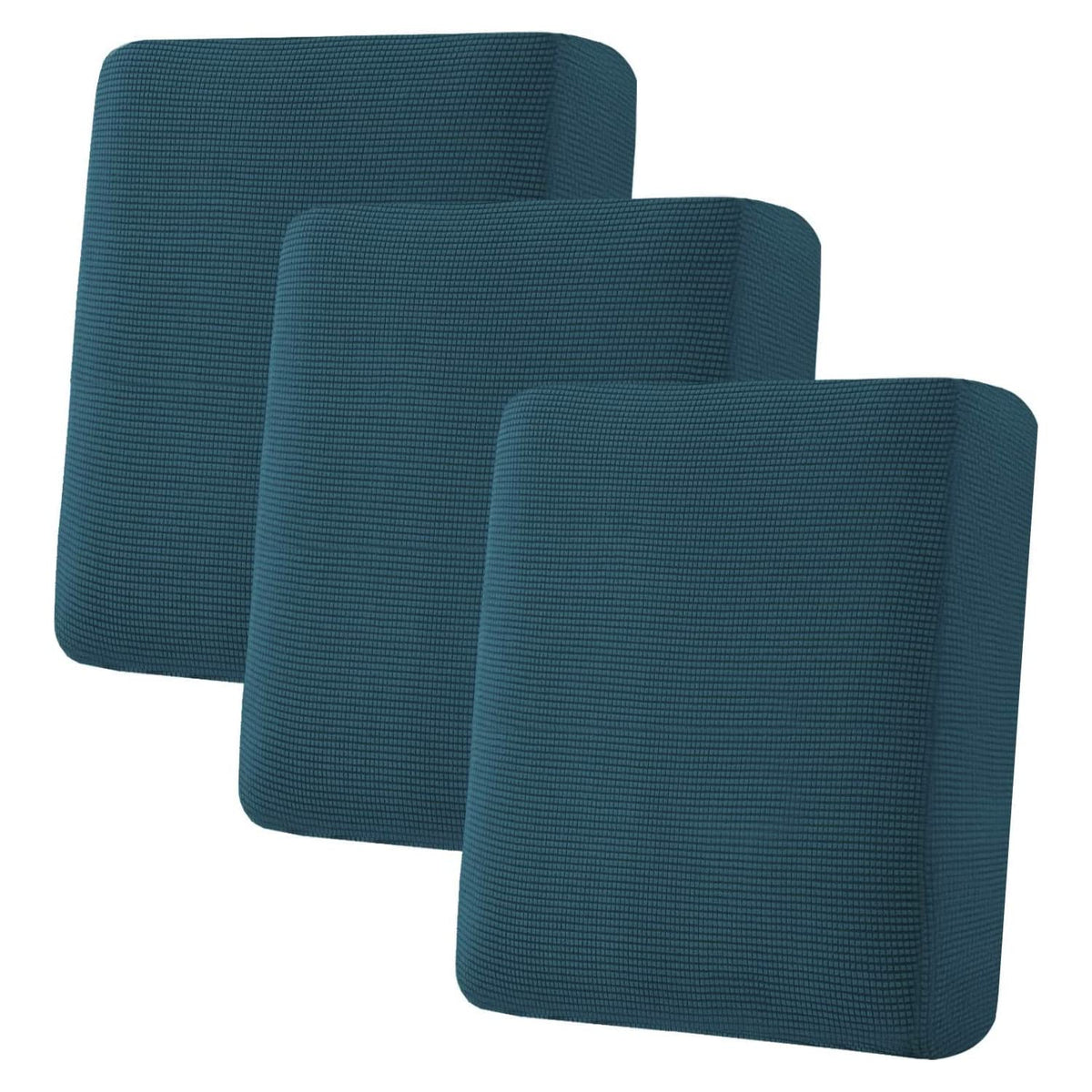 H.VERSAILTEX Super Stretch Individual Seat Cushion/Couch Slipcover Sets Thick Jacquard Textured Twill Fabric (3 Piece Sofa Covers, Sand)