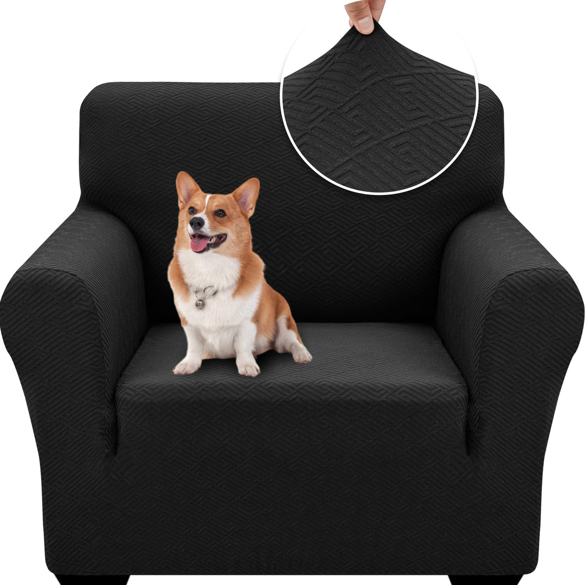 XINEAGE Stretch Jacquard Sofa Cover, Non Slip Sofa Slipcover for Dog