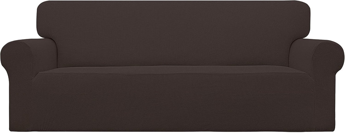 Easy-Going Stretch Couch Covers for Sofa Washable Large Chocolate