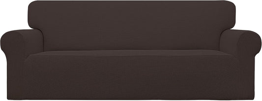 Easy-Going Stretch Couch Covers for Sofa Washable Large Chocolate