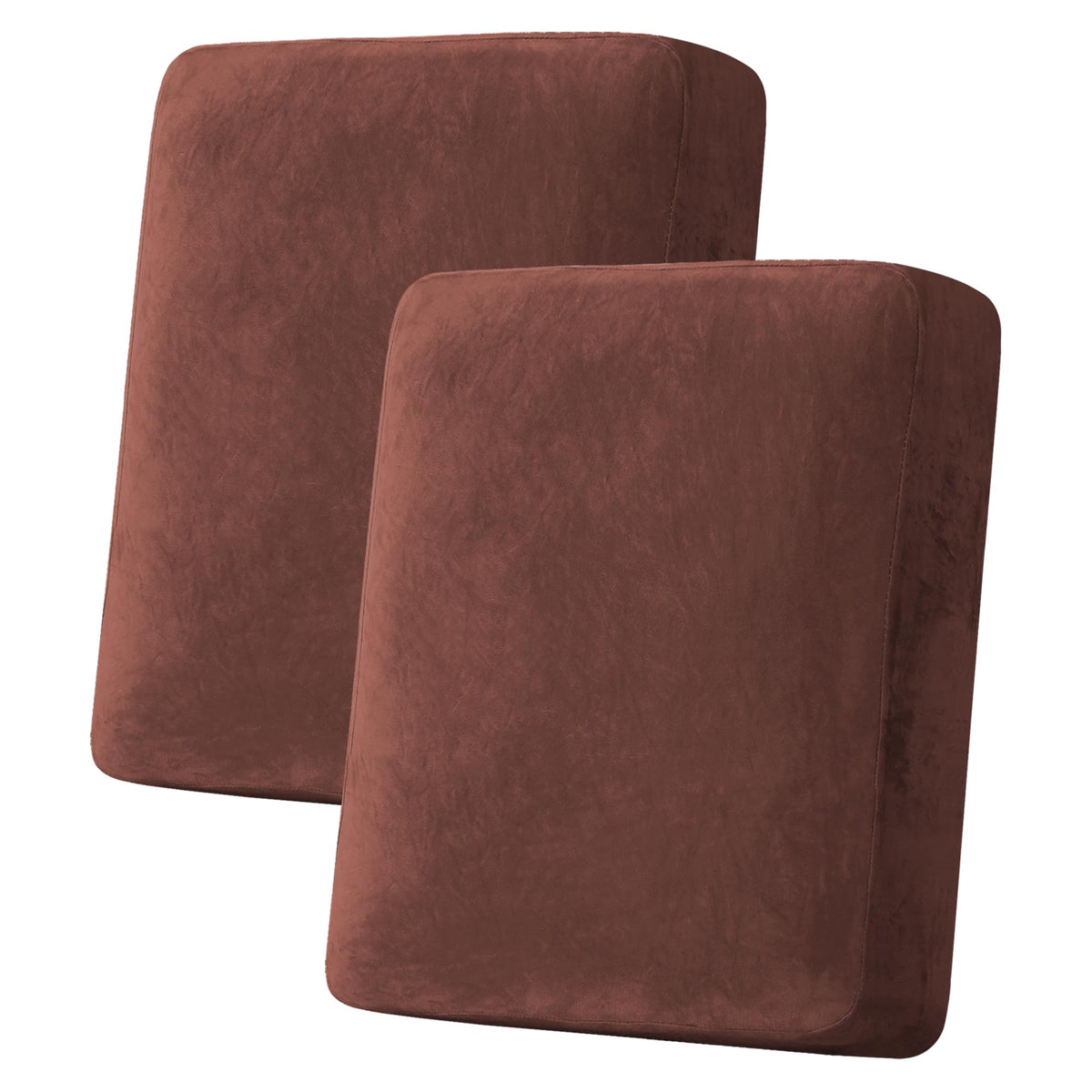 H.VERSAILTEX Velvet Stretch Couch Cushion Cover Plush Cushion Slipcover for Chair Loveseat Sofa Cushion Furniture Protector Seat Cushion Sofa Cover (3 Piece Sofa Cushion Covers, Ivory)