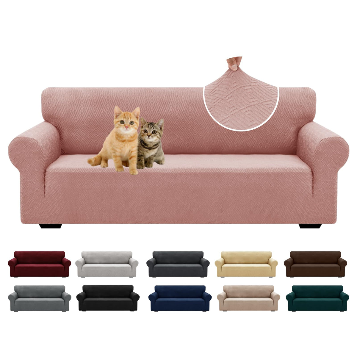 XINEAGE Stretch Jacquard Sofa Cover, Non Slip Sofa Slipcover for Dog