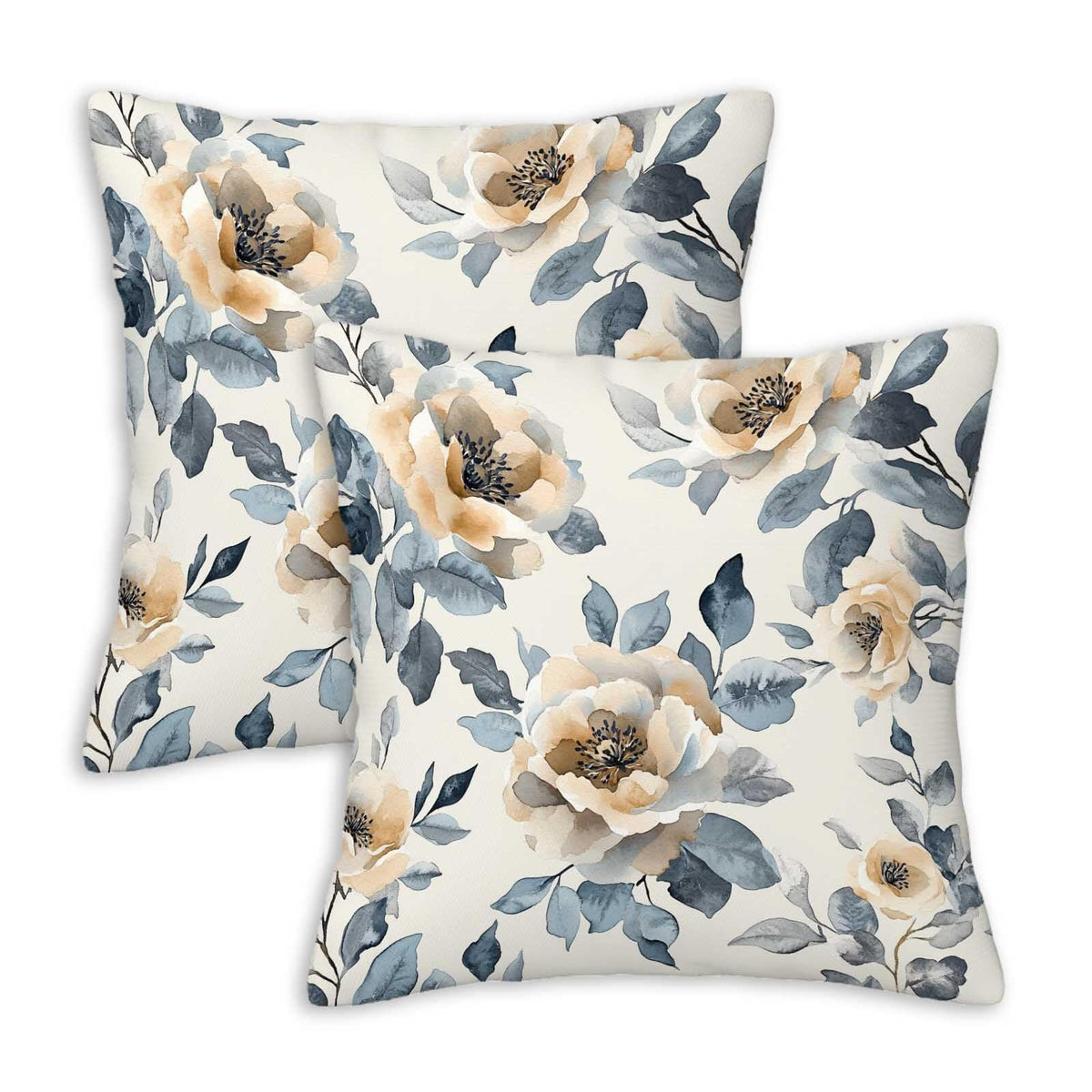 Throw Pillow Covers 18x18 Set of 2, Simple Patchwork Cushion Covers, Decorative Square Pillowcases for Couch, Bedroom, Living Room
