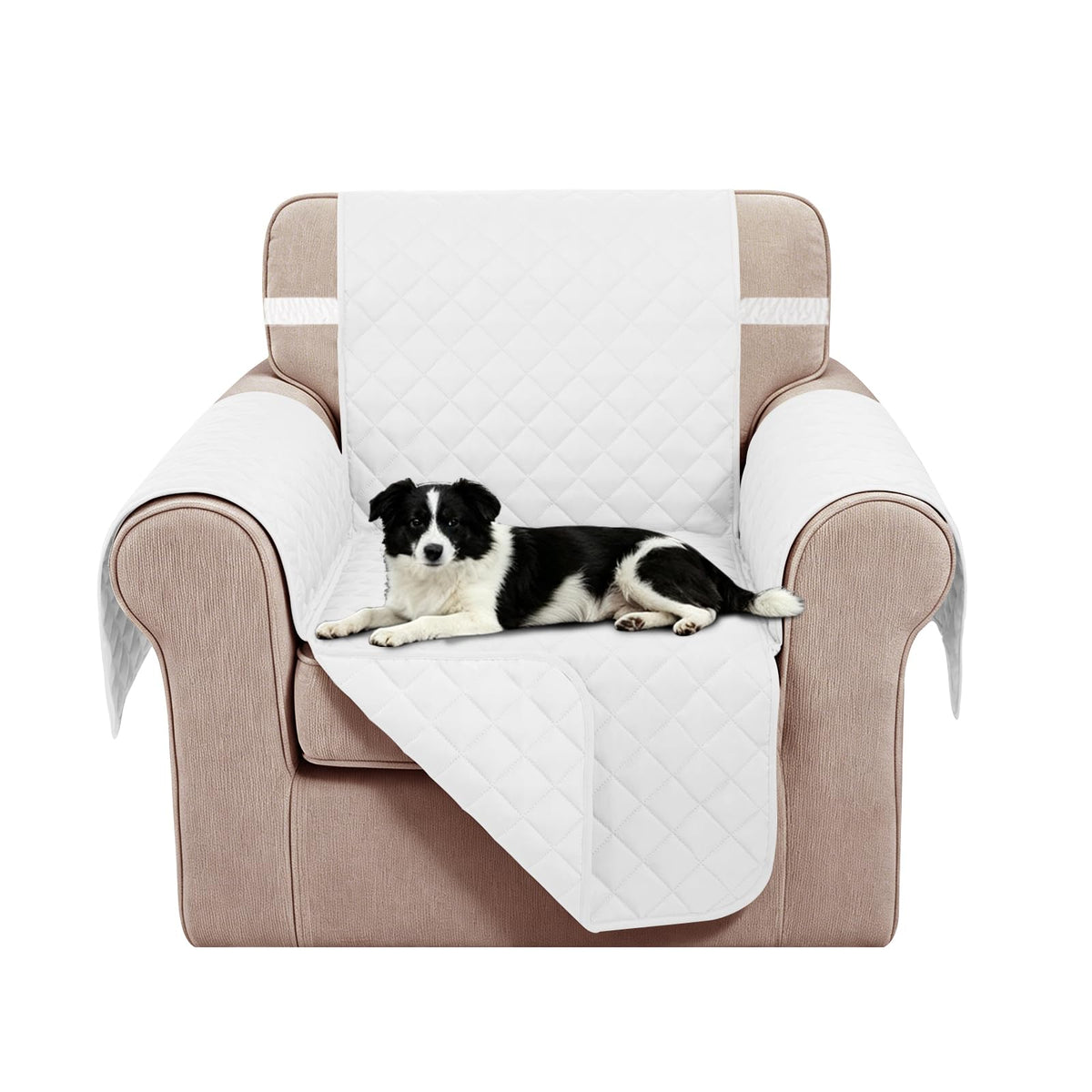 Reversible Sofa Cover for 3 Cushion, Chocolate/Beige