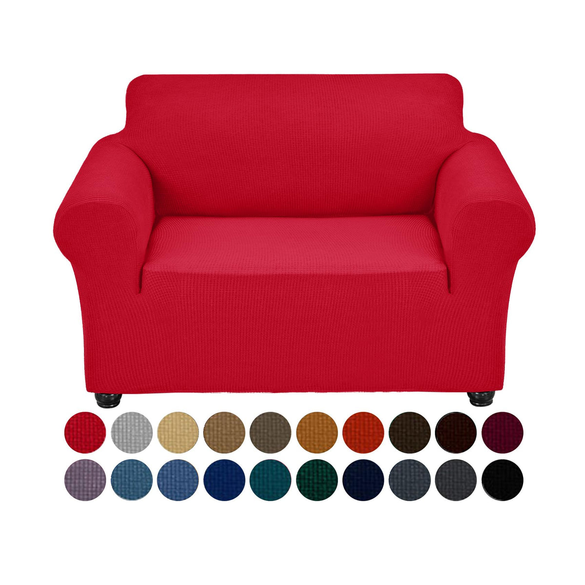 Joccun Stretch Couch Cover Slipcovers, 1-Piece Sofa Covers for 3 Cushion Couch Spandex Jacquard Washable Furniture Protector Cover for Living Room,Kids,Pets(Sofa,Black)