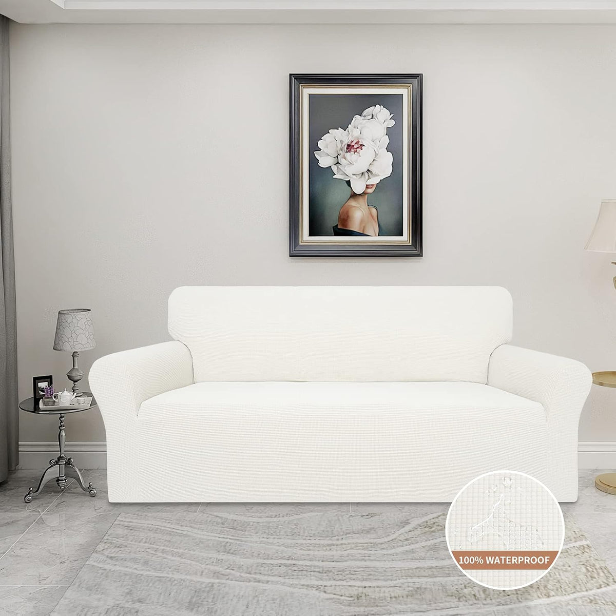 Easy-Going 100% Waterproof Couch Cover, 3 Cushion Couch Slipcover for Sofa