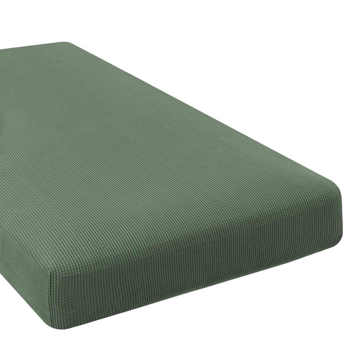 H.VERSAILTEX Super Stretch Individual Seat Cushion/Couch Slipcover Sets Thick Jacquard Textured Twill Fabric (3 Piece Sofa Covers, Sand)