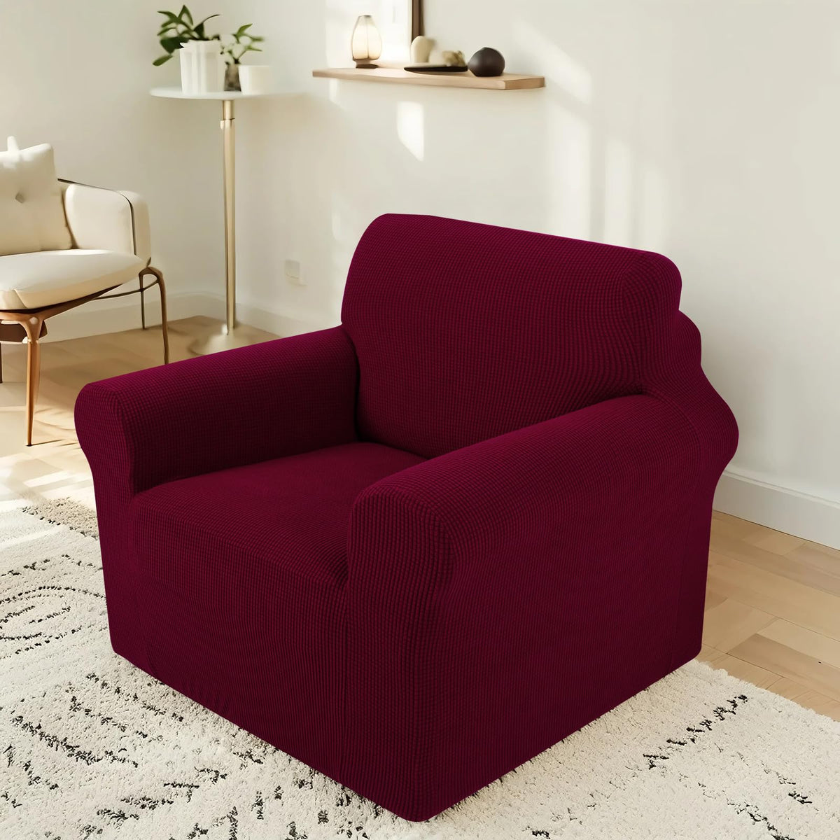 Stretch Couch Covers for Sofa Washable, Large, Chocolate