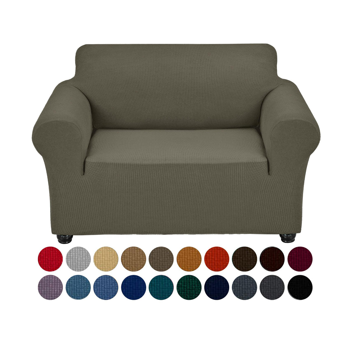 Joccun Stretch Couch Cover Slipcovers, 1-Piece Sofa Covers for 3 Cushion Couch Spandex Jacquard Washable Furniture Protector Cover for Living Room,Kids,Pets(Sofa,Black)