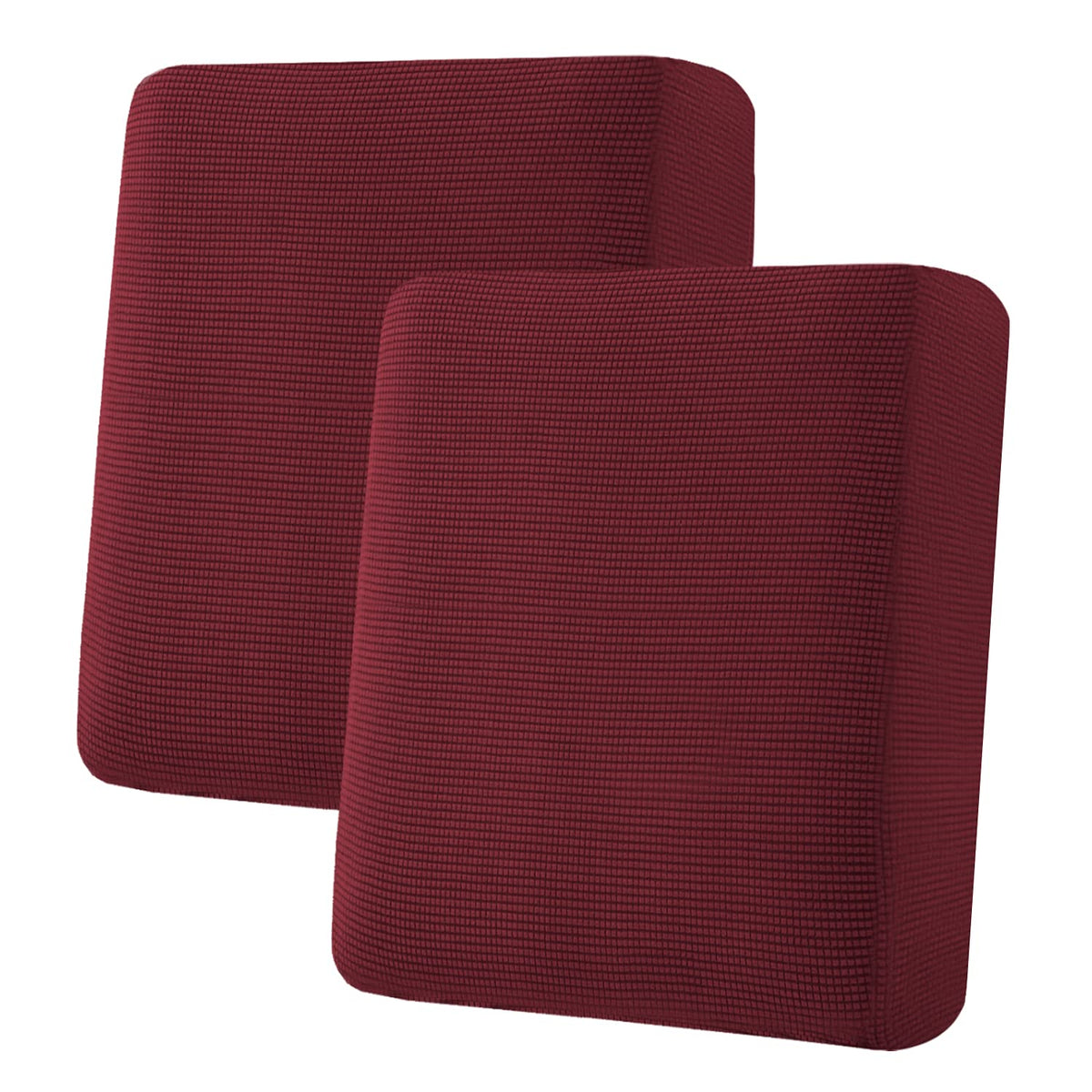 H.VERSAILTEX Super Stretch Individual Seat Cushion/Couch Slipcover Sets Thick Jacquard Textured Twill Fabric (3 Piece Sofa Covers, Sand)
