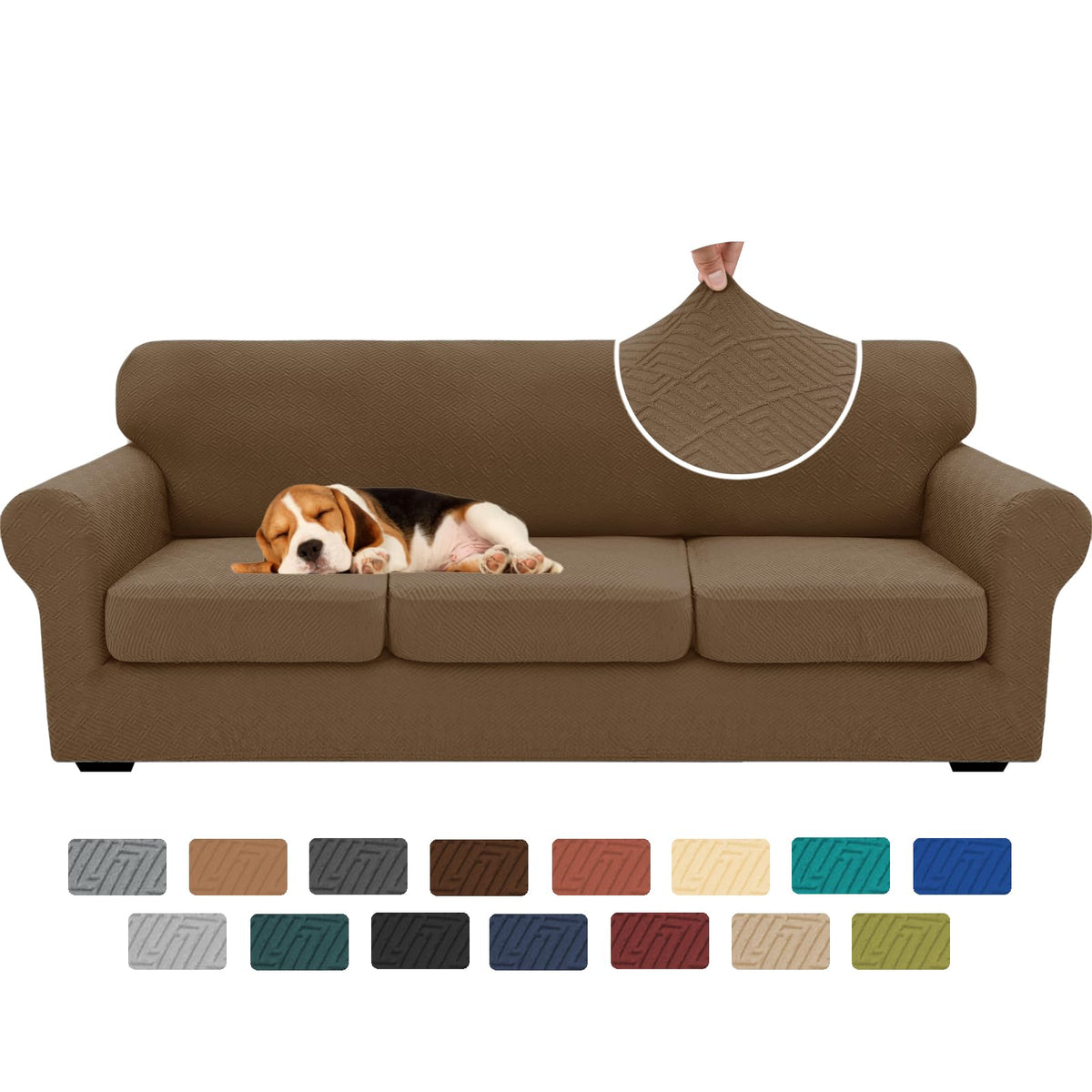 XINEAGE 4-Piece Stretch Sofa Cover, Washable Couch Covers for Dog