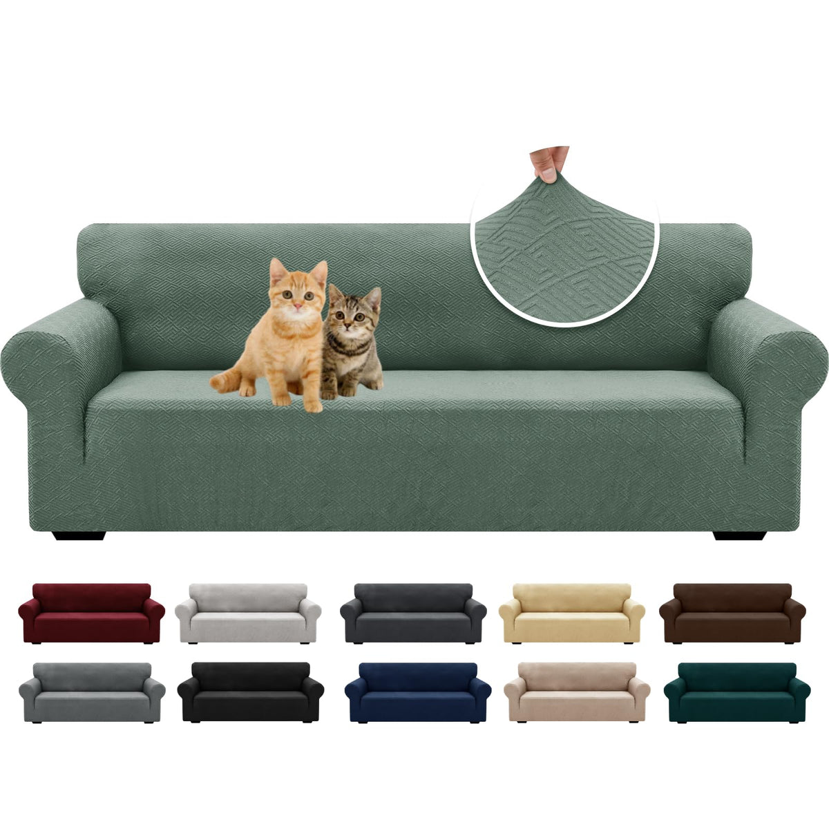 XINEAGE Stretch Jacquard Sofa Cover, Non Slip Sofa Slipcover for Dog