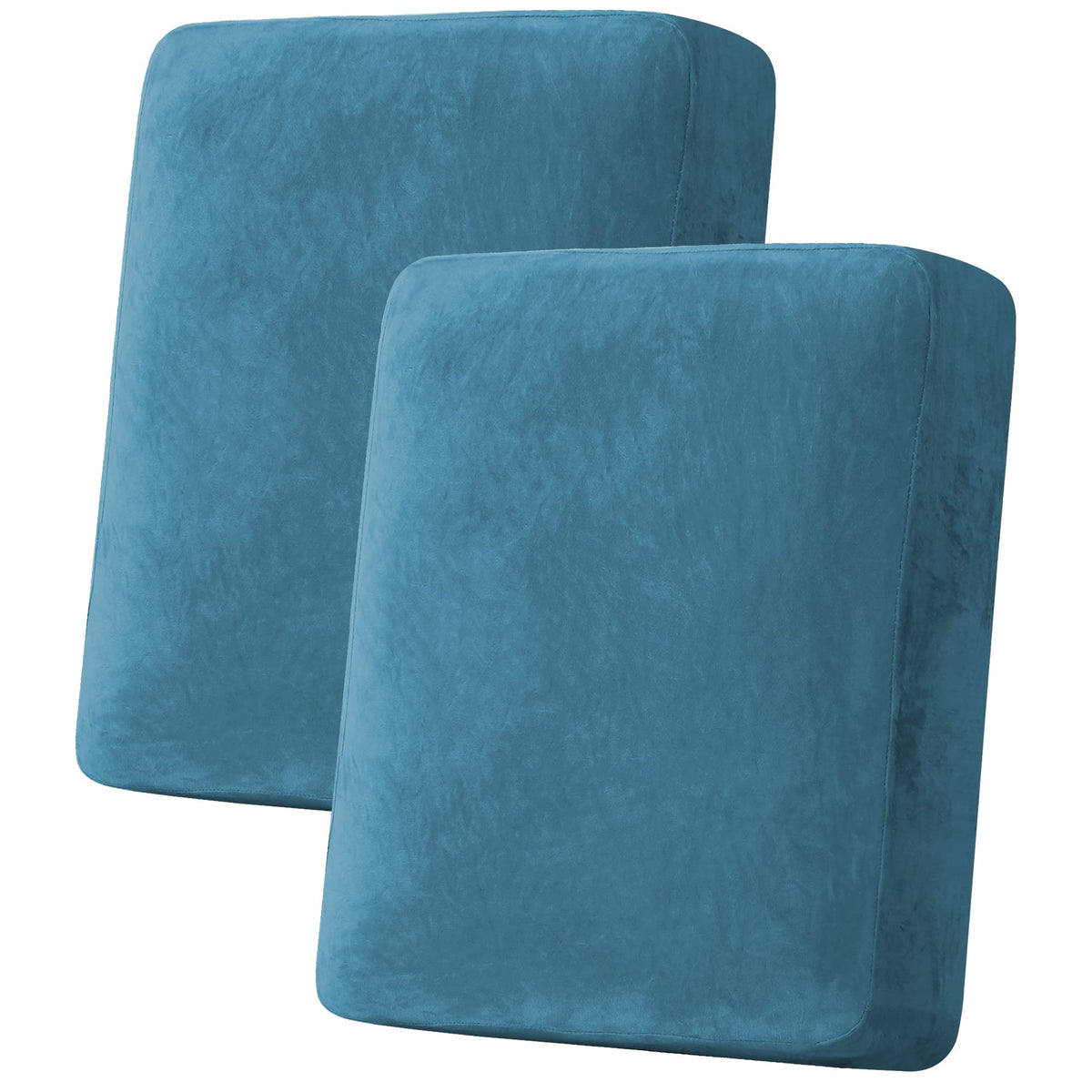 H.VERSAILTEX Velvet Stretch Couch Cushion Cover Plush Cushion Slipcover for Chair Loveseat Sofa Cushion Furniture Protector Seat Cushion Sofa Cover (3 Piece Sofa Cushion Covers, Ivory)