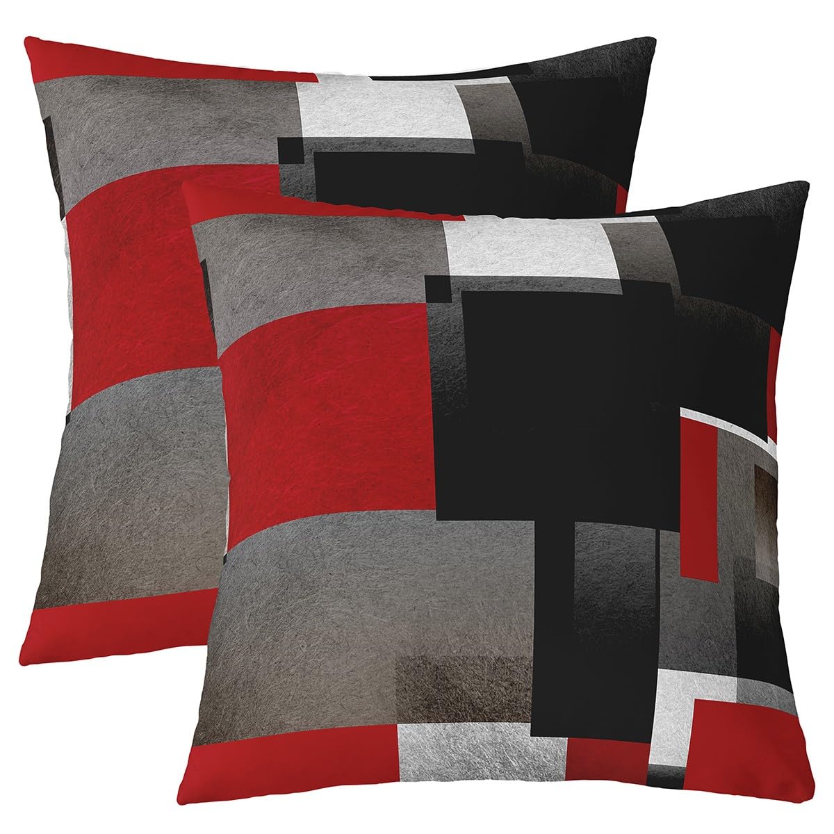 Feelyou Throw Geometric Square Pillow Covers 18x18 Inches