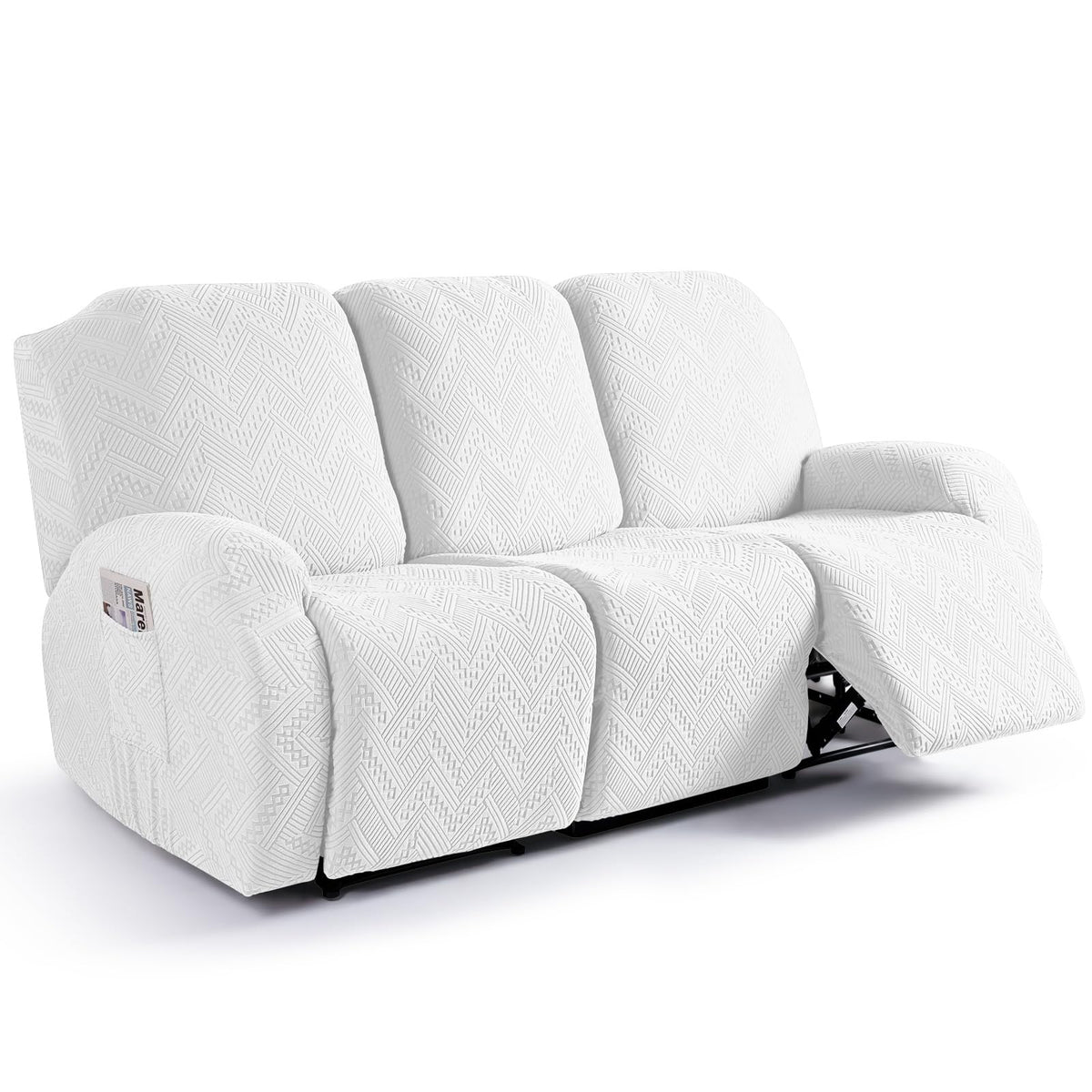 Ruaozz Recliner Couch Covers, Soft Stretch Sofa Slipcover, Chocolate