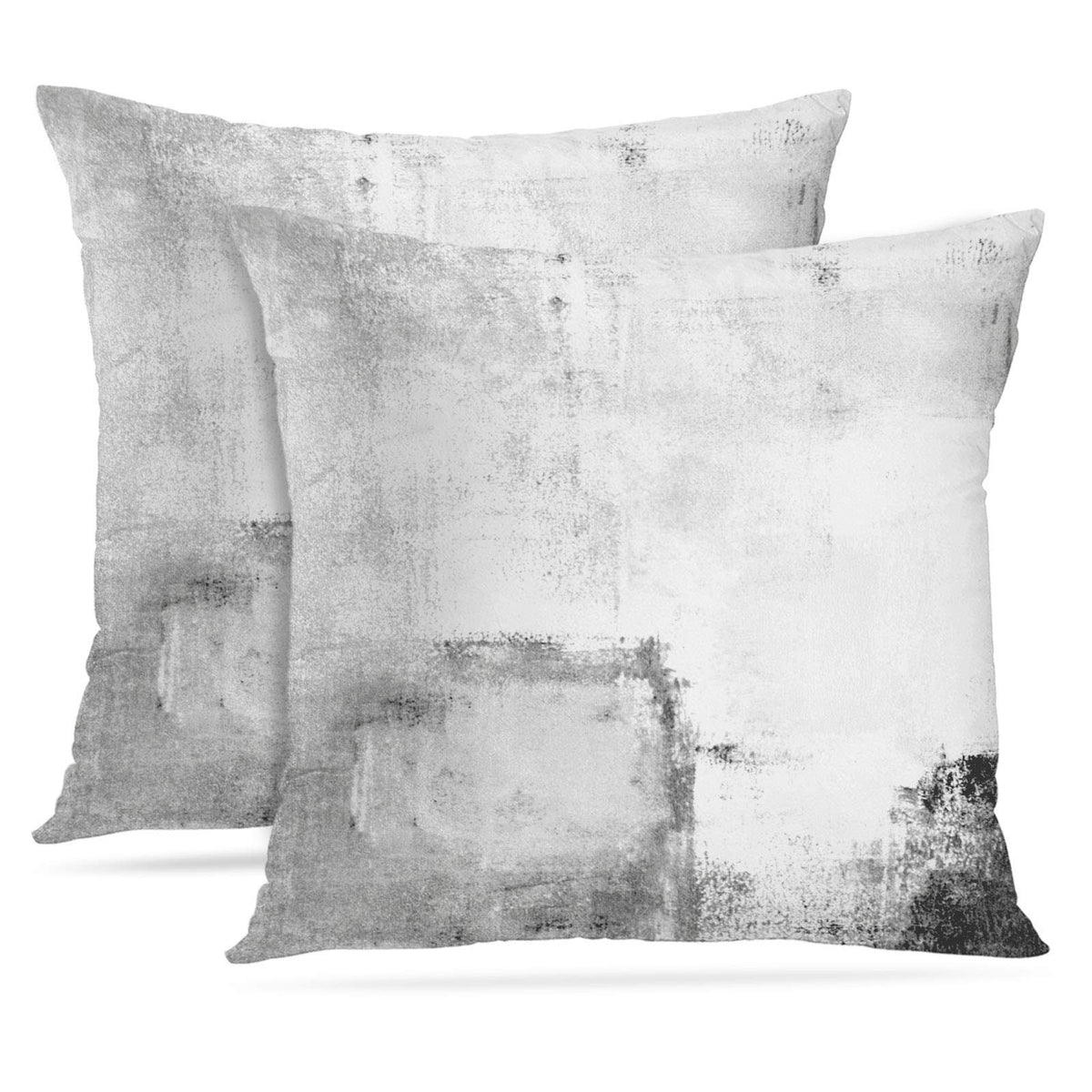 Britimes Throw Pillow Covers Set of 2, 18 x 18 Inch, Grey Brown Beige