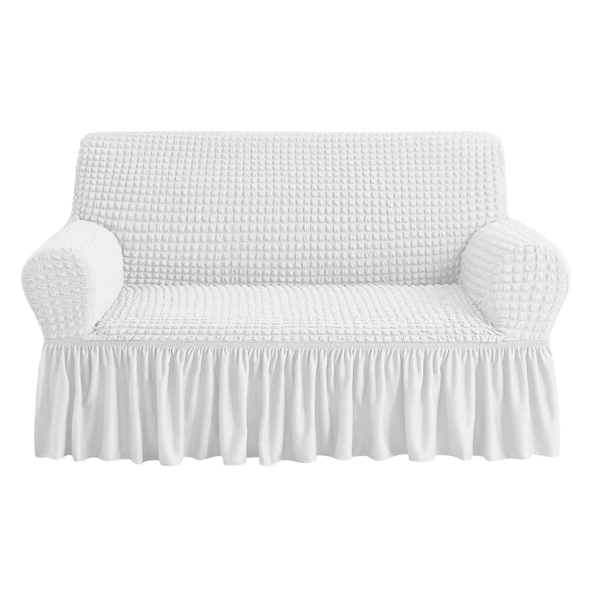 NICEEC Sofa Covers Beige Couch Cover Stretch Sofa Slipcovers with Skirt