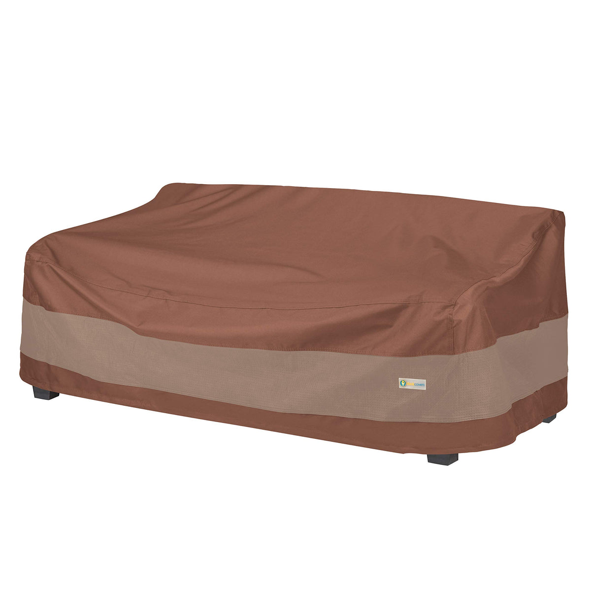 DUCKCOVERS Ultimate Patio Sofa Cover, 104"W x 40"D x 35"H, Mocha Cappuccino Patio Furniture Covers