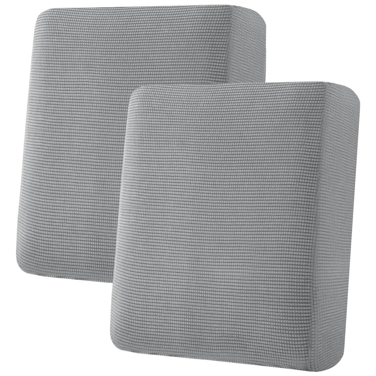 H.VERSAILTEX Super Stretch Individual Seat Cushion/Couch Slipcover Sets Thick Jacquard Textured Twill Fabric (3 Piece Sofa Covers, Sand)