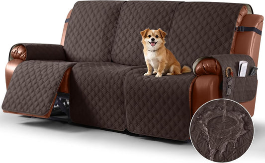 Ruaozz Waterproof Recliner Couch Covers, Non-Slip Sofa SlipCover, 3 Seater