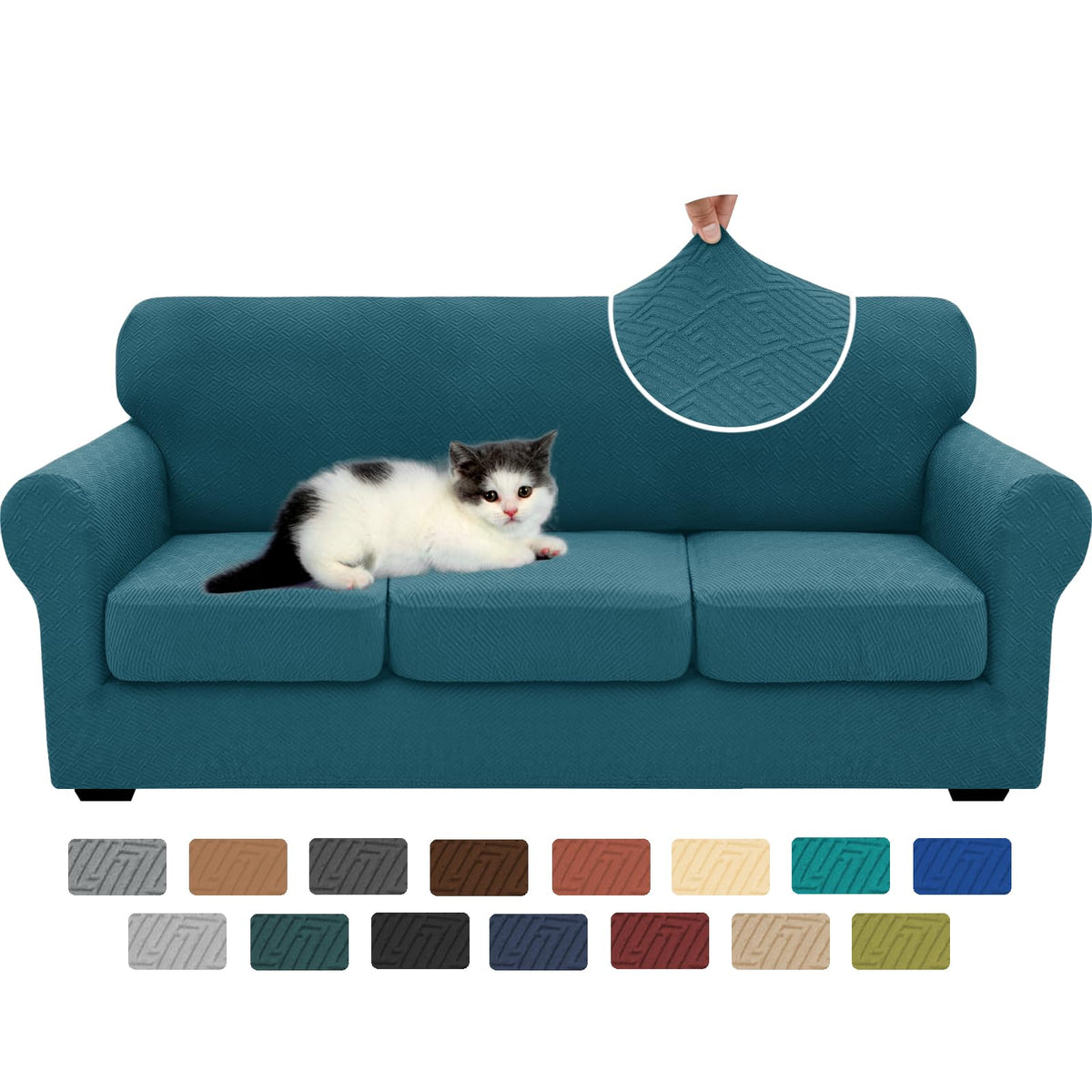XINEAGE 4-Piece Stretch Sofa Cover, Washable Couch Covers for Dog